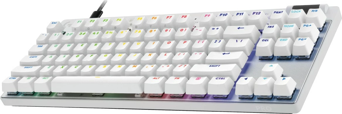 Tastierë Logitech PRO X TKL RAPID, RGB, e bardhë (US)