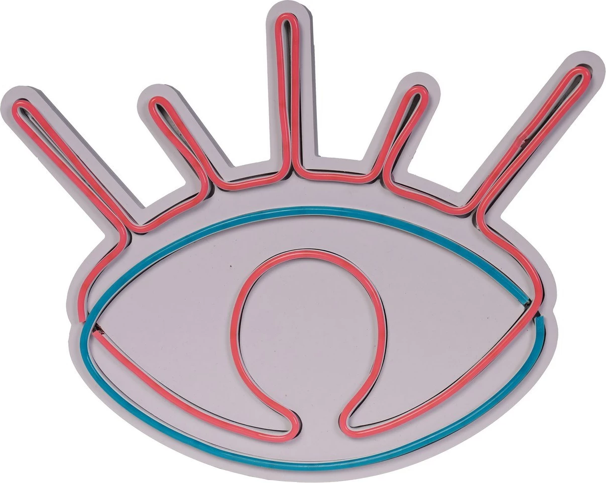 Dritë dekorative plastike LED, syri i keq, rozë-blu