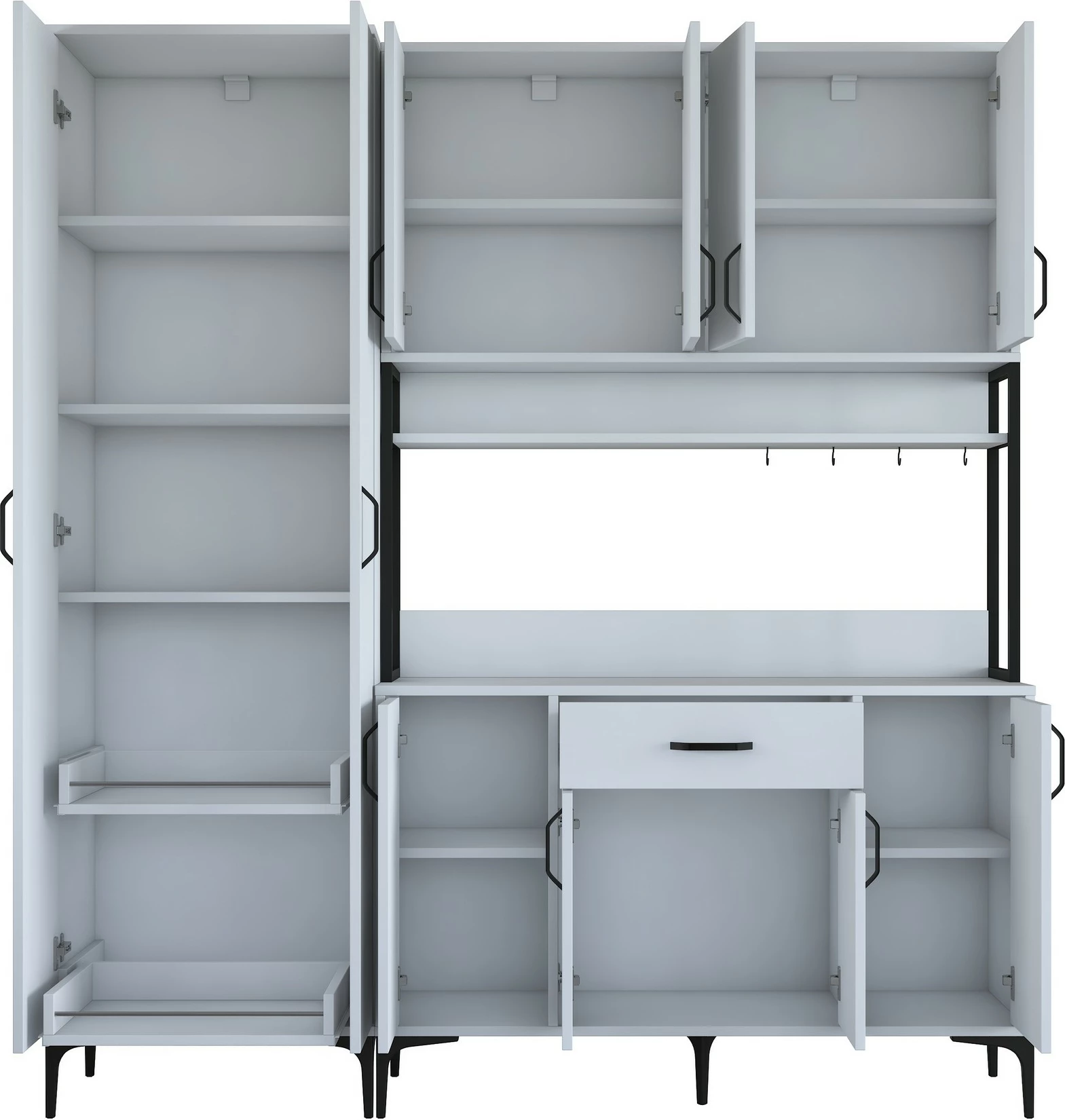 Dollap multifunksional Hanah Home, JE133 - 3054, i bardhë