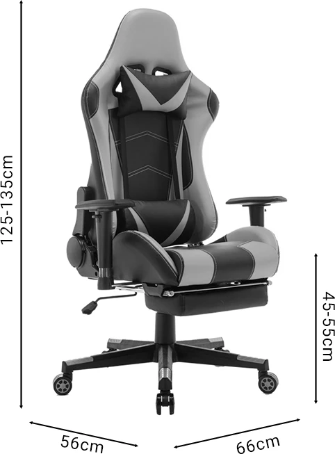 Karrige për lojëra Zeldo, e zezë/e kuqe