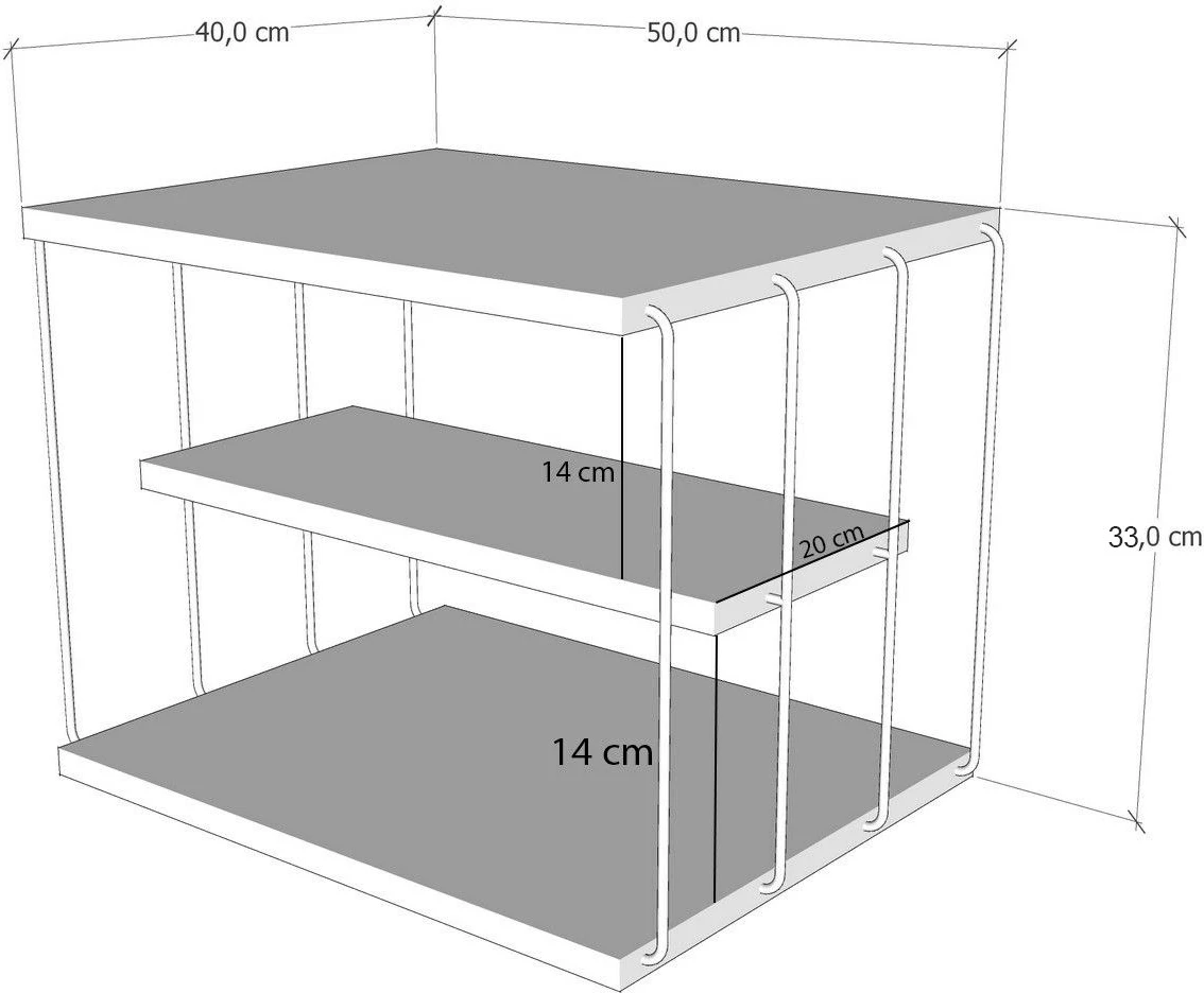 Tavolinë anësore Hanah Home, Lifon, e bardhë, 2 nivele