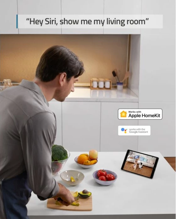 Kamerë e brendshme sigurie Anker Eufy Security T8410322, 2K, 360° pan / 90° tilt, Wi‑Fi 2.4GHz, audio dy‑drejtimëshe, bardhë/zezë
