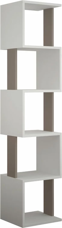 Raft librash - Kolonë Piri, bardhë-moka, 35x30x161cm