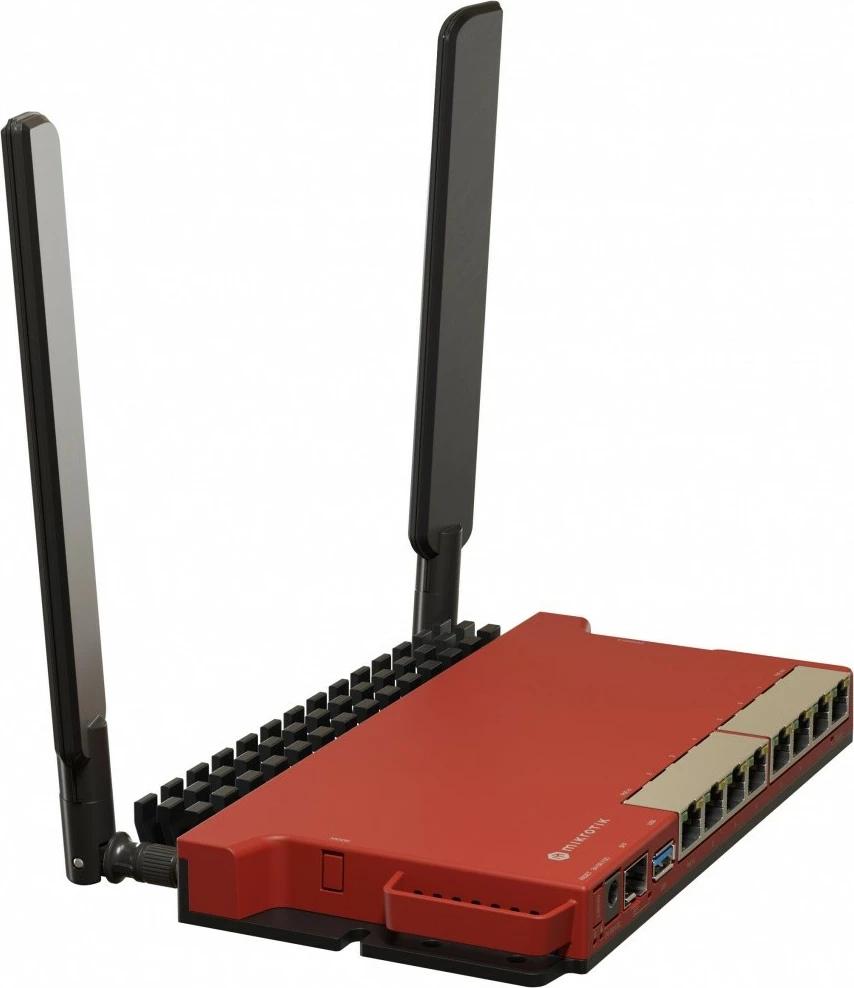 Router MikroTik L009UiGS-2HaxD-IN, Wi-Fi 6, 2 antena, i kuq
