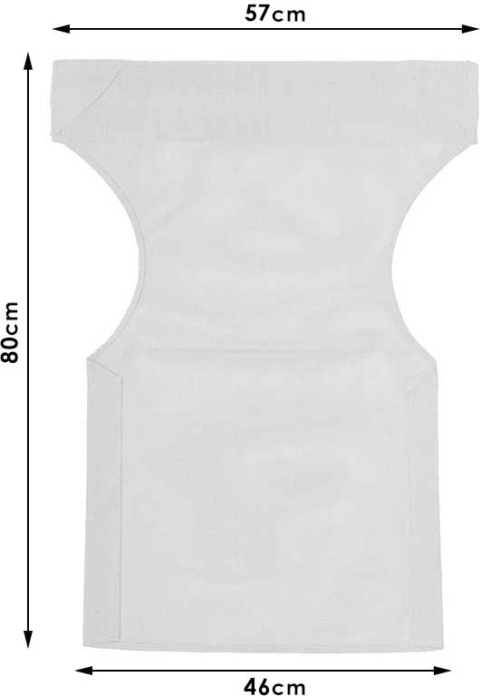 Pëlhurë perforuar për karrige regjisori, ngjyrë gri,, 45/57x1x78.5 cm