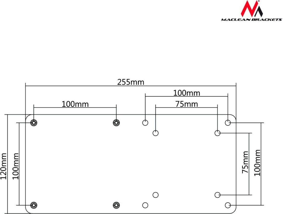 Adapter VESA Maclean MC-721 për NUC/Mac Mini, i zi