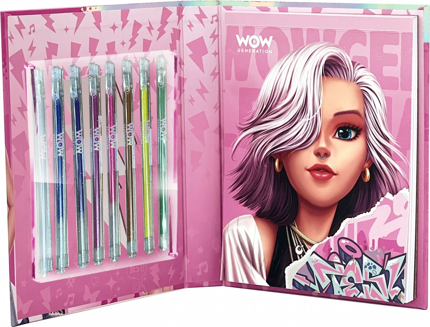 Set kreativ fletore Kids Euroswan WOW00143 me 8 stilolapsa ngjyra metalike