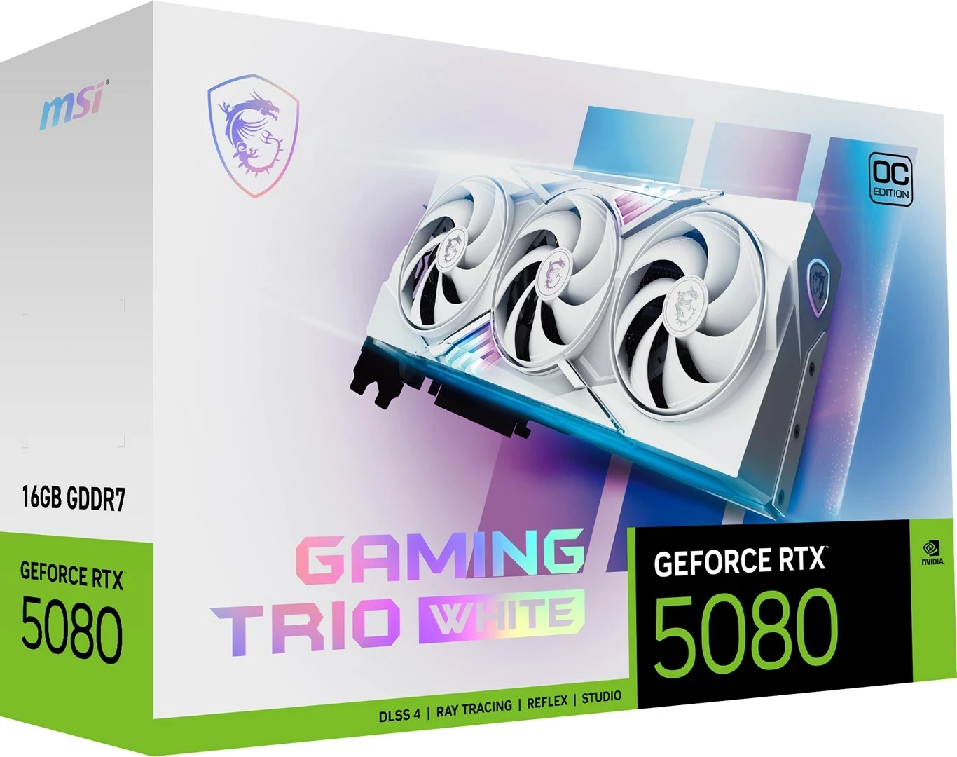 Kartelë grafike MSI GeForce RTX 5080 16 GB GDDR7, e bardhë