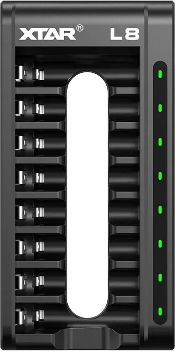 Karikues baterish XTAR L8, 8 vende, AA/AAA, Li-Ion, i zi