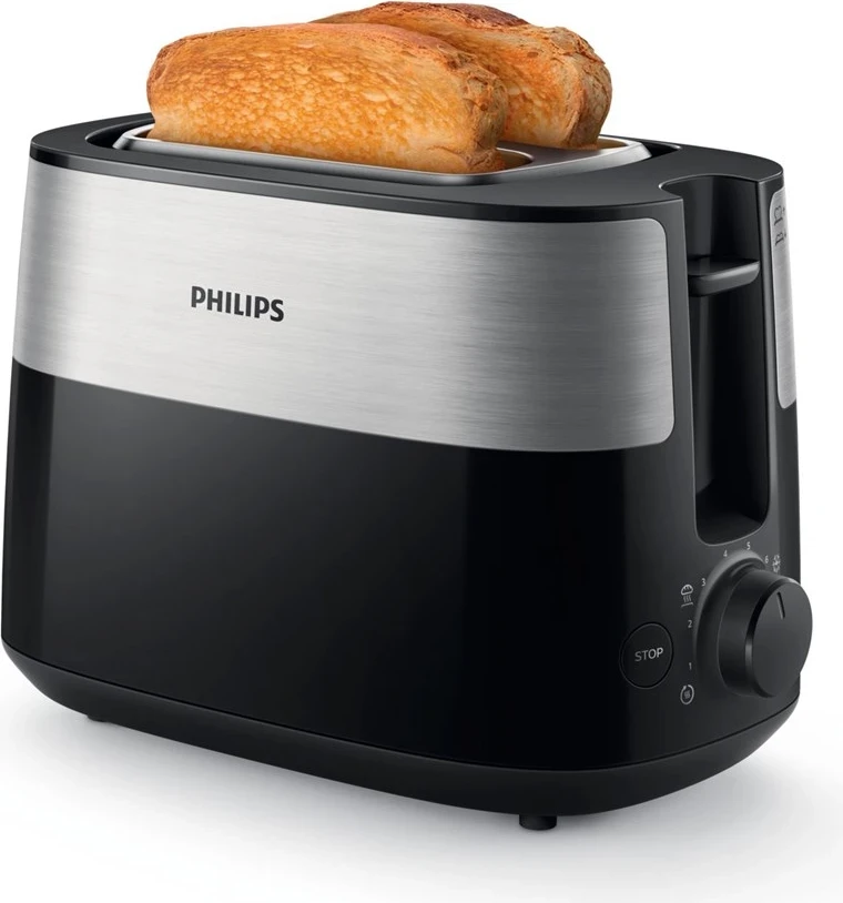 Tostier Philips Daily Collection HD2516/90, 2 feta, 830 W, e zezë