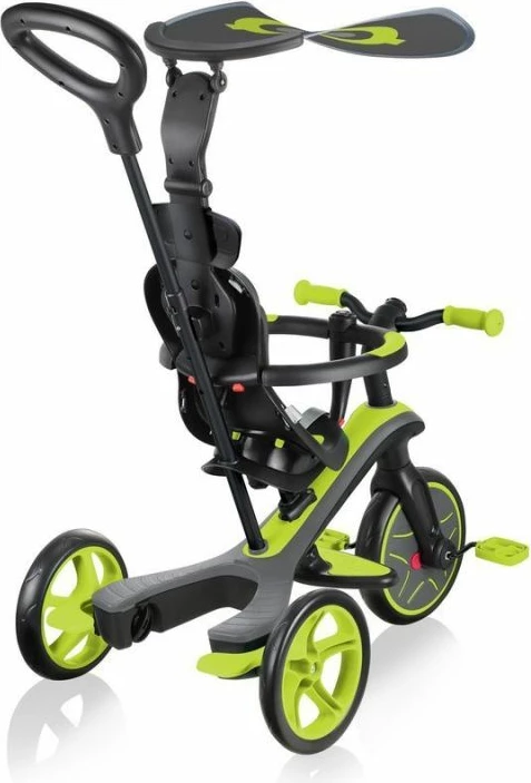 Biçikletë për fëmijë Globber Explorer Trike 4in1, e zezë dhe e verdhë
