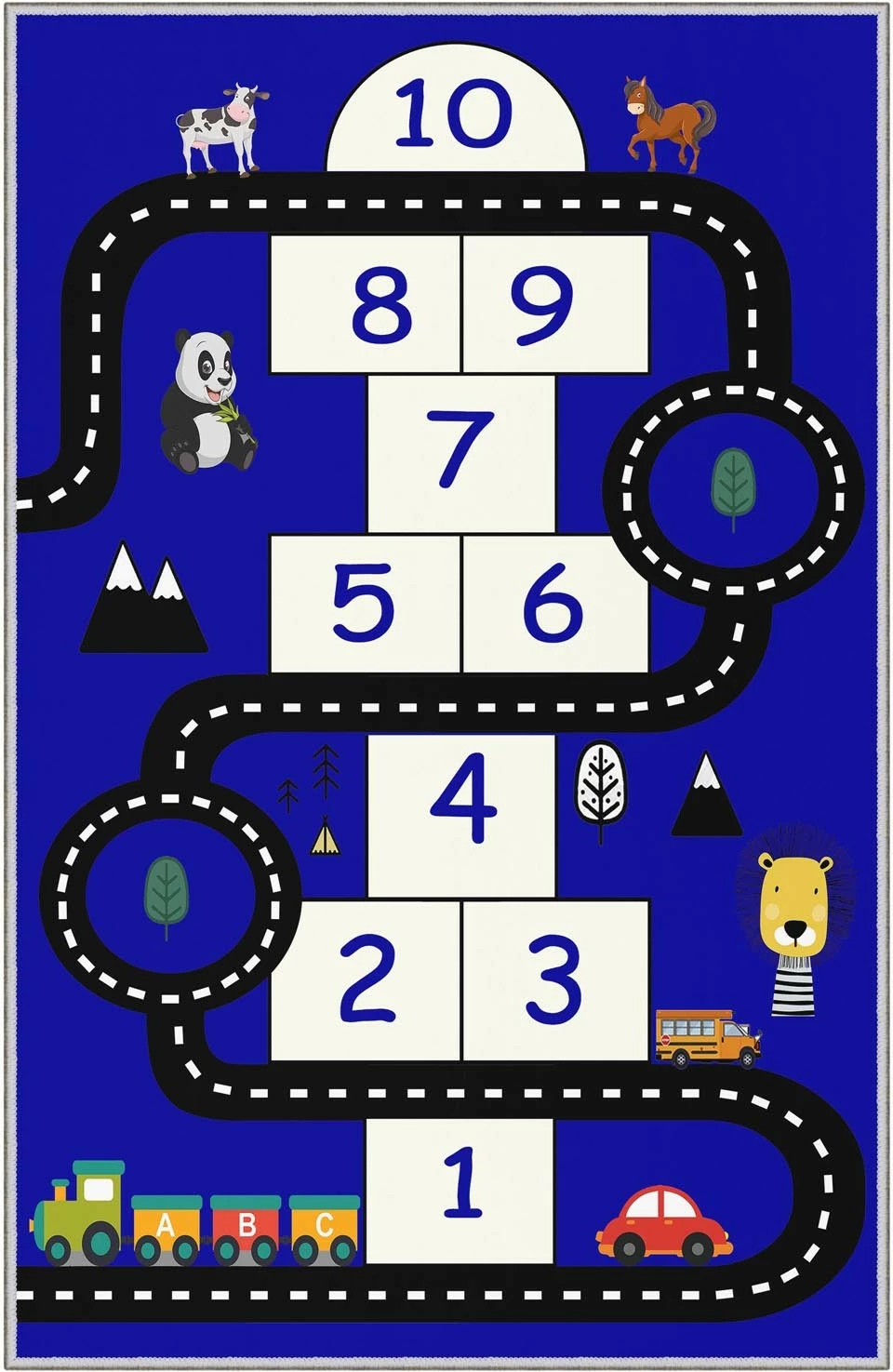 Qilim për fëmijë, shumëngjyrësh, 80x50cm, HMNT468