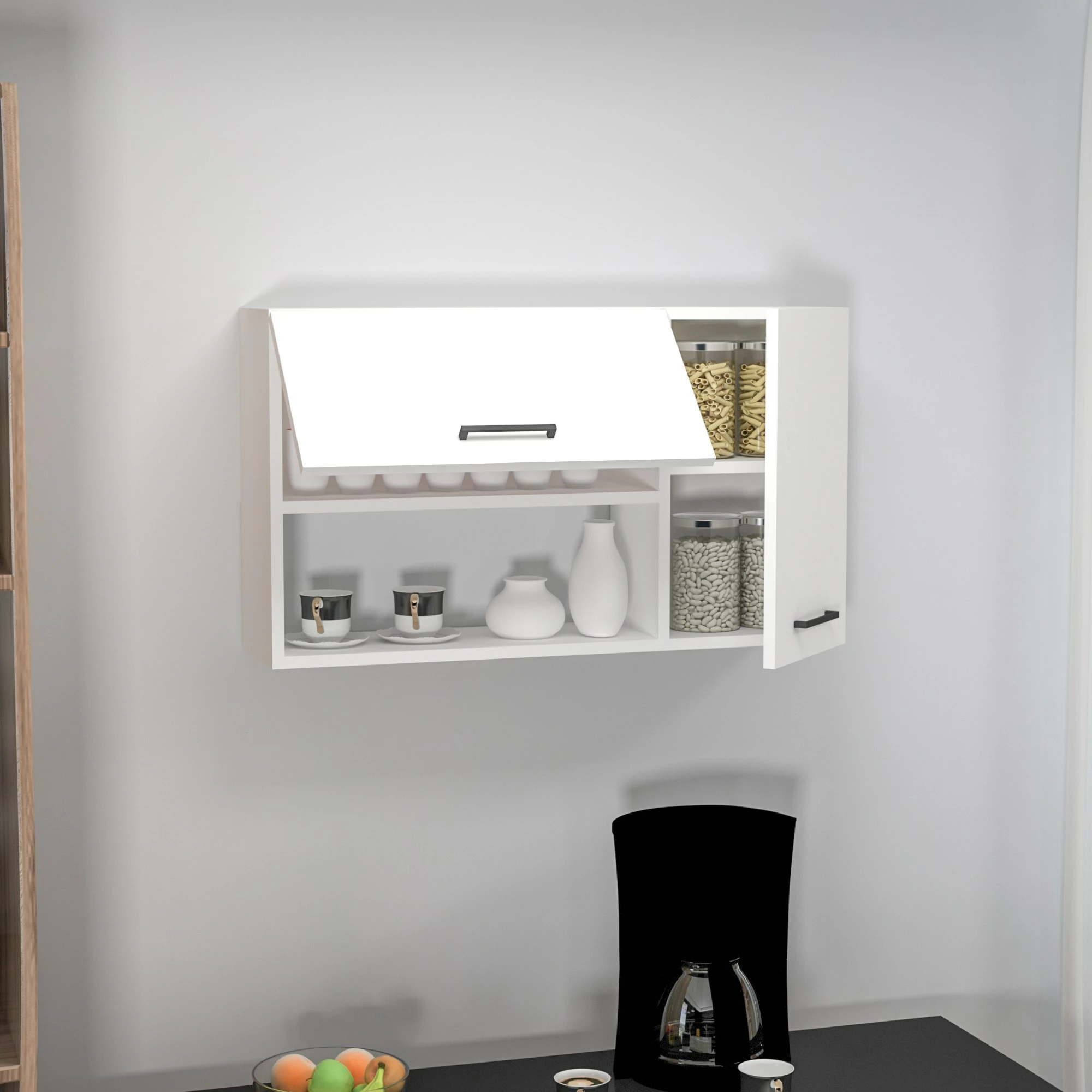 Dollap shumëfunksional Hanah Home, akasya, i bardhë