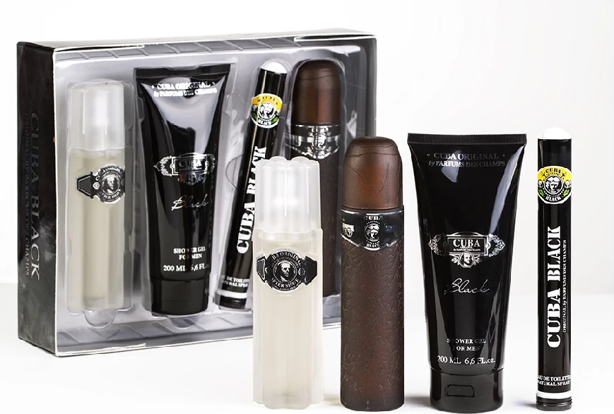 Set kozmetik për meshkuj Cuba Original Black Eau de Toilette 100ml + 35ml, shower gel 200ml, aftershave 100ml