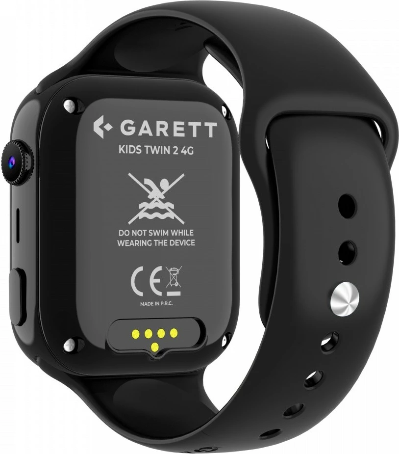 Smartwatch Garett Kids Twin 2 4G, për fëmijë, i zi