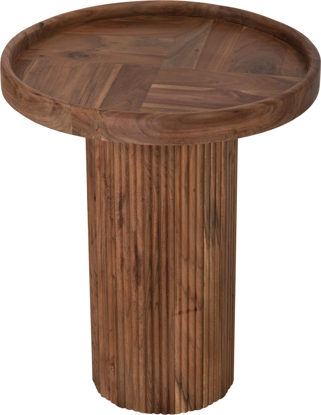 Tavolinë kafeje rrethore RAJJEH, dru akacie, Φ50x60H cm