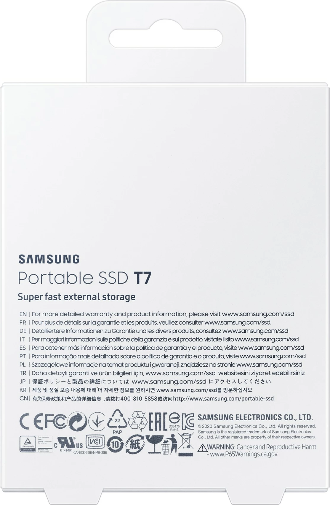 SSD portabël Samsung T7, 1 TB, USB Type-C, 3.2 Gen 2, Blu
