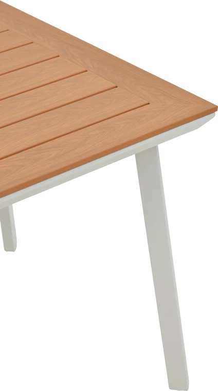 Tavolinë me karrige Synergy-Clutch, set prej 3 copash,, ngjyrë e bardhë dhe natyrale, 80x80x74cm