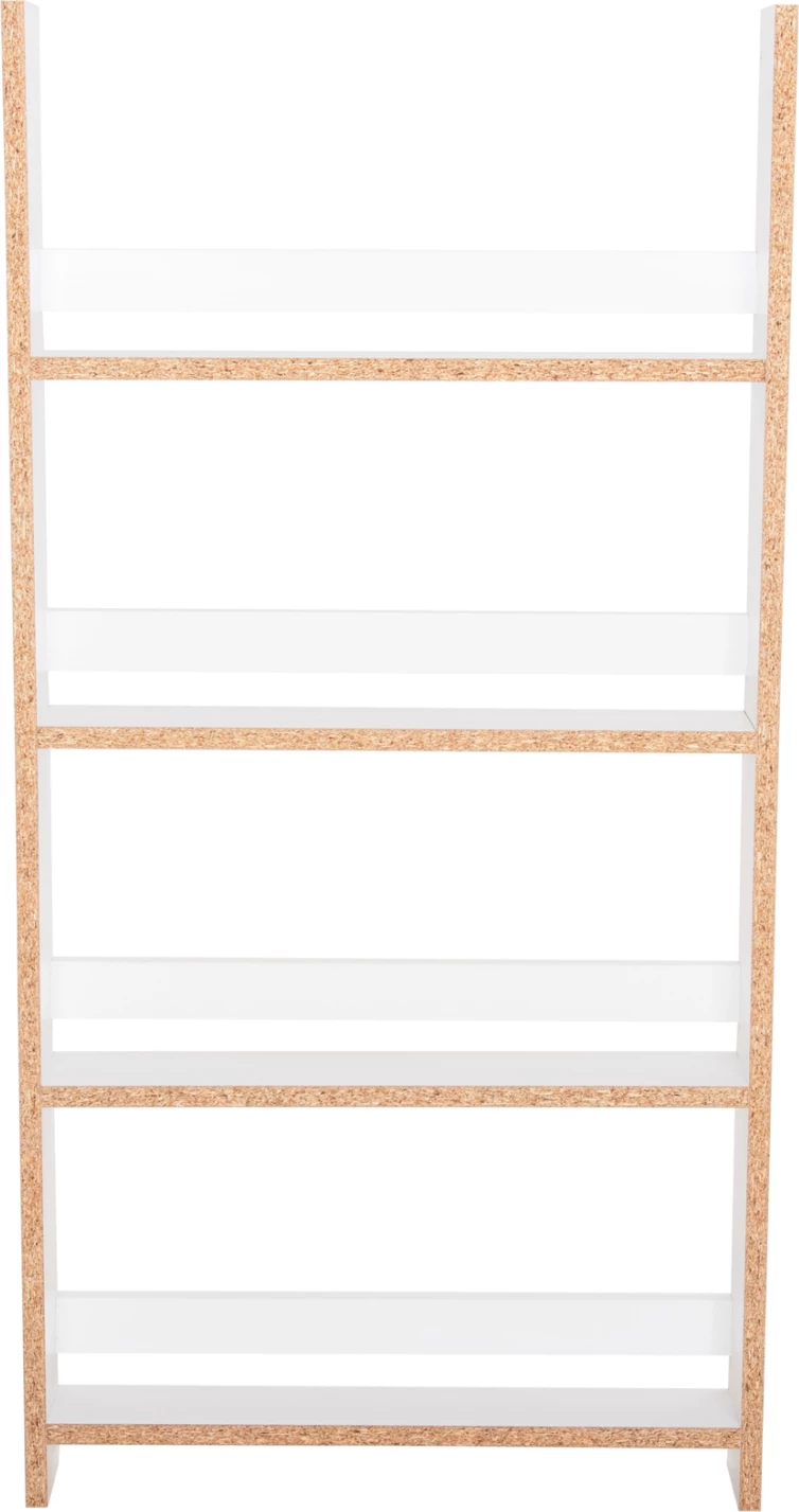 Raft muri SANI FH18224.01 melaminë, ngjyrë bardhë, 60x10x120H cm (4 rafte)