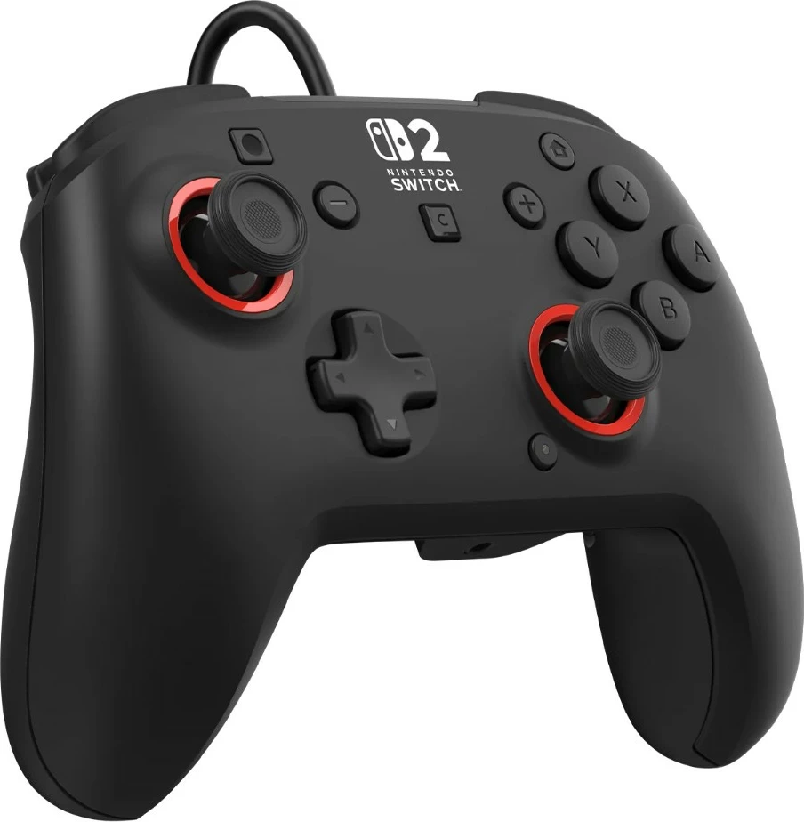 Kontroller lojërash Turtle Beach Rematch për Nintendo Switch 2, me kabllo USB 3 m, Hall-Effect, 3.5 mm, i zi