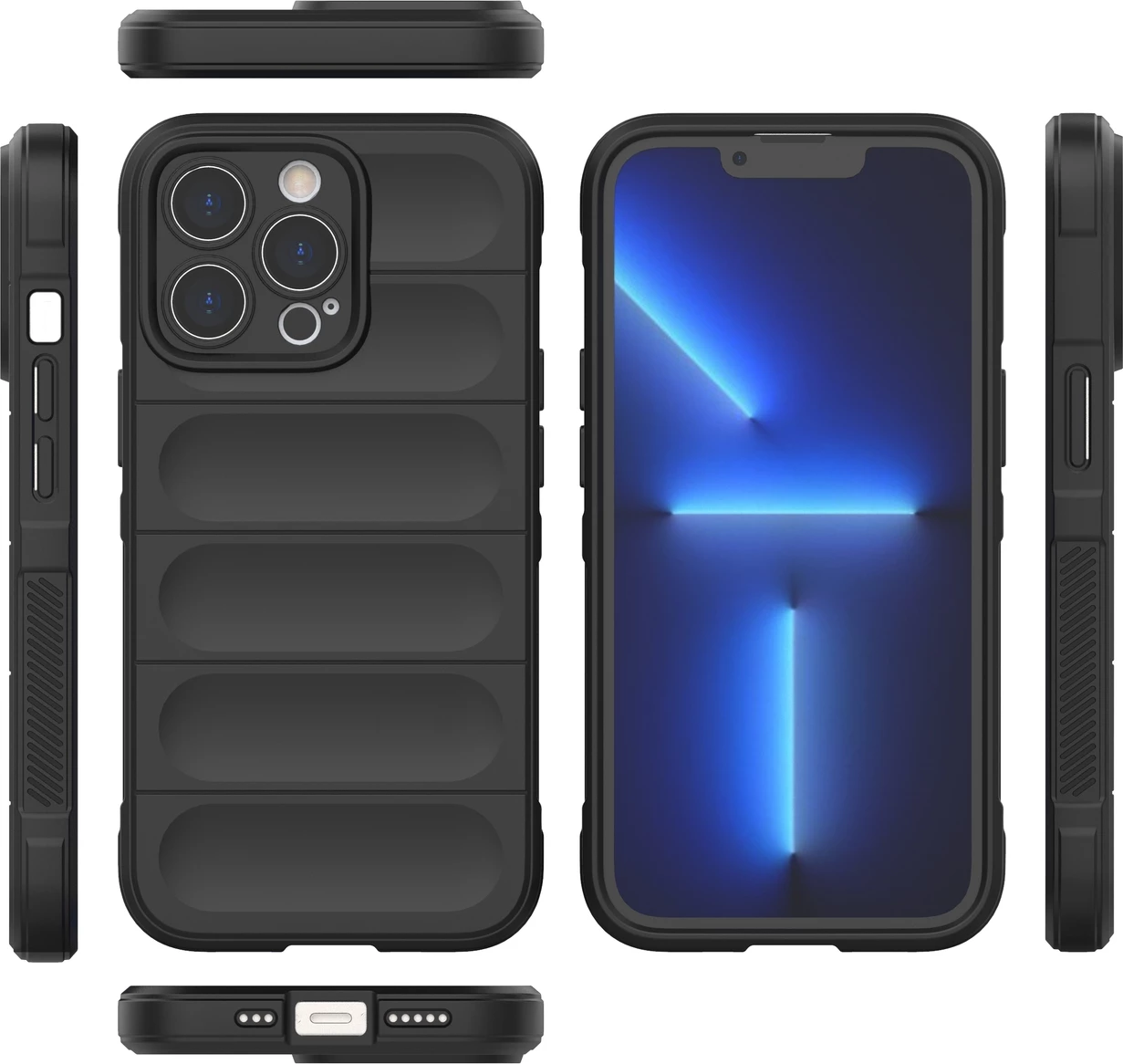 Mbështjellës Hurtel Magic Shield Case për iPhone 13 Pro, TPU, Kaltër e errët