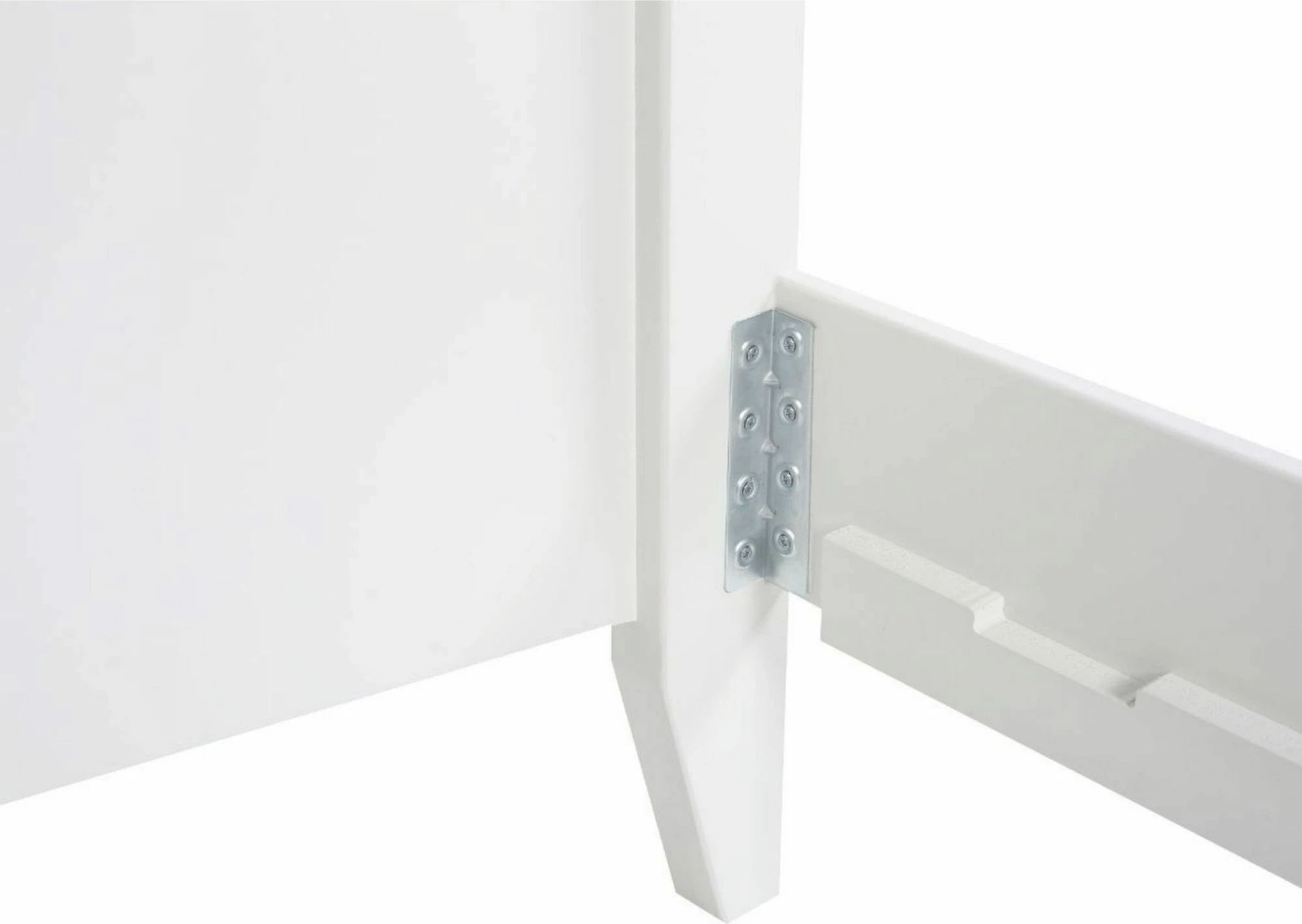 Krevat dopio, MDF i lyer me llak, ngjyrë e bardhë, Skye Decor, 160x200cm