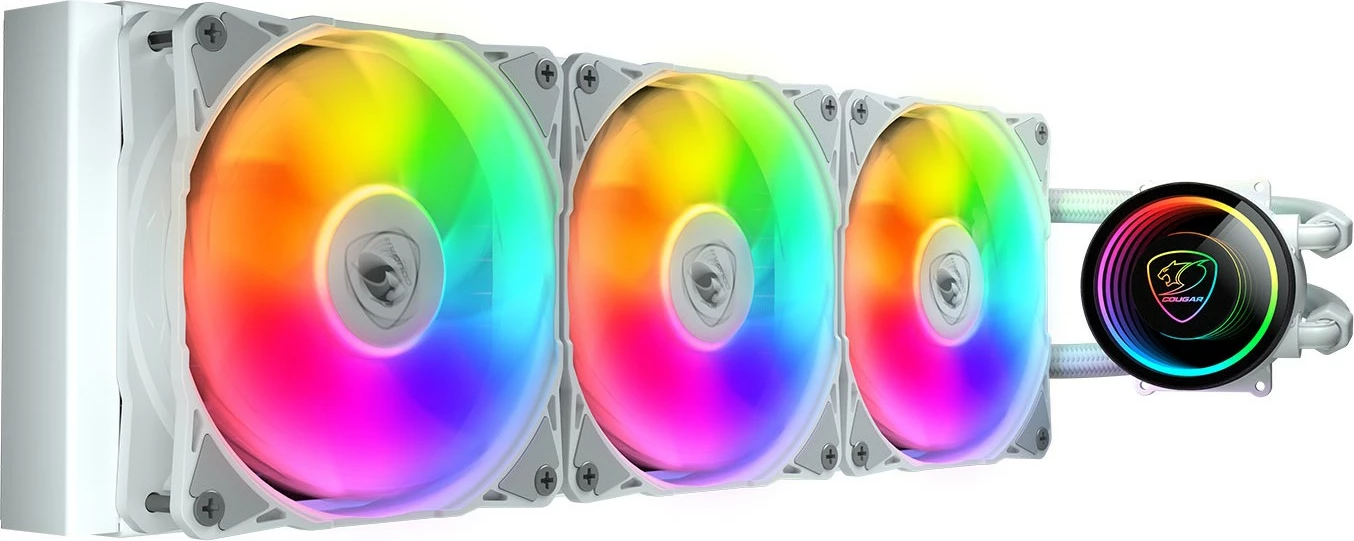 Ftohës uji për CPU Cougar Poseidon Elite 360, ARGB, i bardhë