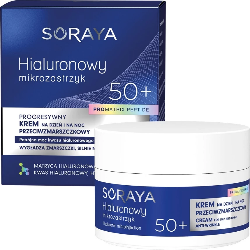 Krem anti-rrudhë për femra Soraya Hyaluronic Micro-Needle Progressive 50+, 50ml
