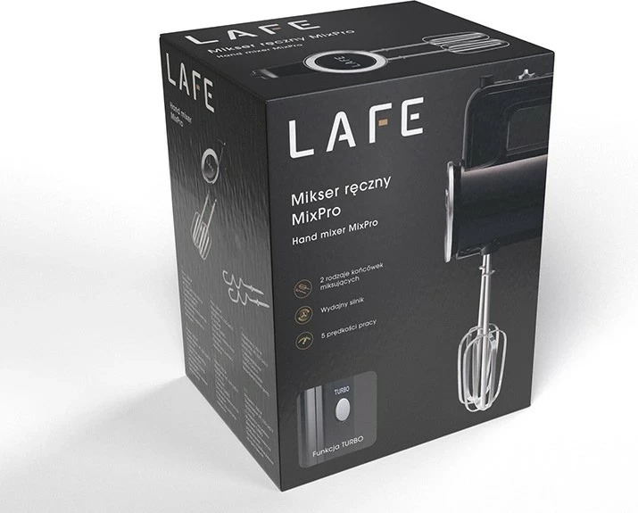 Mikser dore Lafe MixPro, 300W, 5 shpejtësi, turbo, zi-hiri