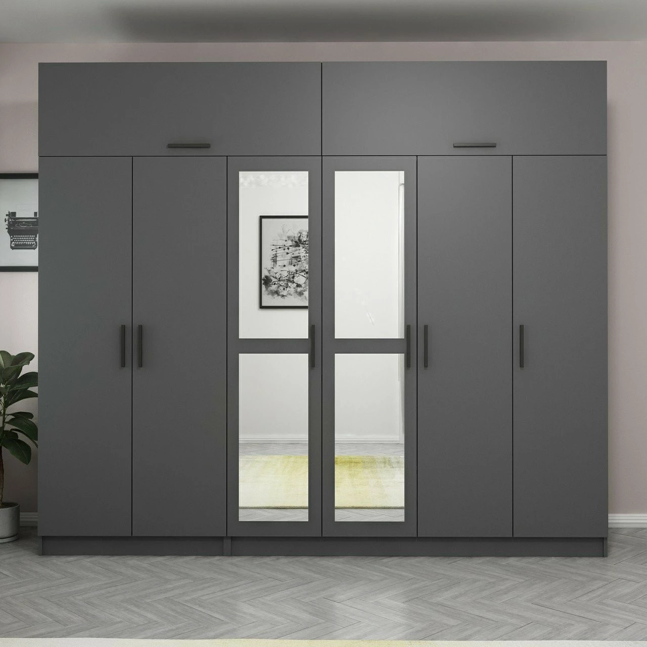 Dollap Skye Decor, ngjyrë antracit, 5277