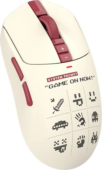 Maus A4-Tech Bloody R72 ULTRA DUO Pixels Red, wireless, RGB, i bardhë