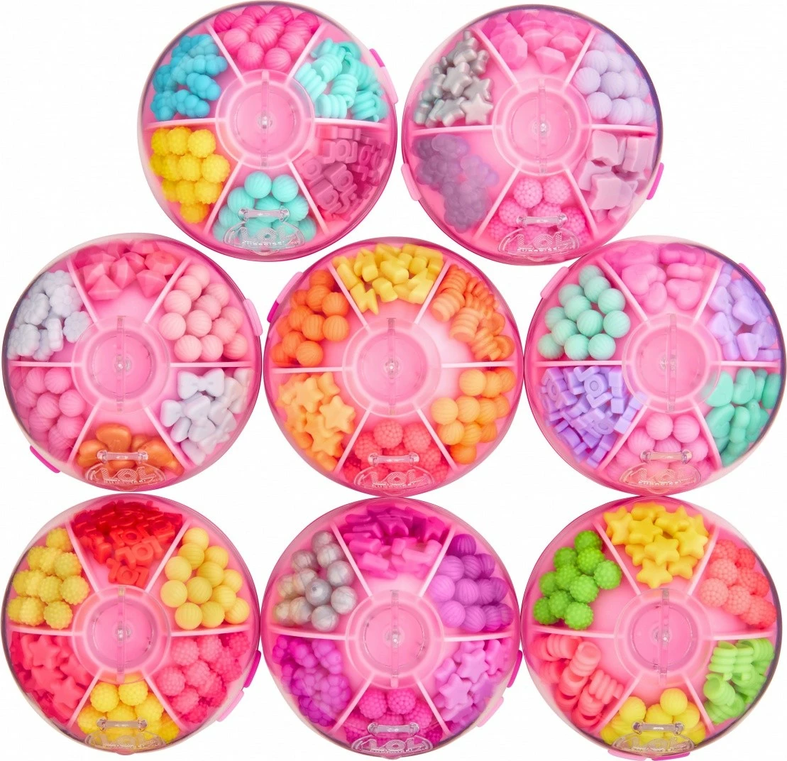 Set rruaza flokësh L.O.L. Surprise Hair Beads Tots, 64+ copë, për vajza