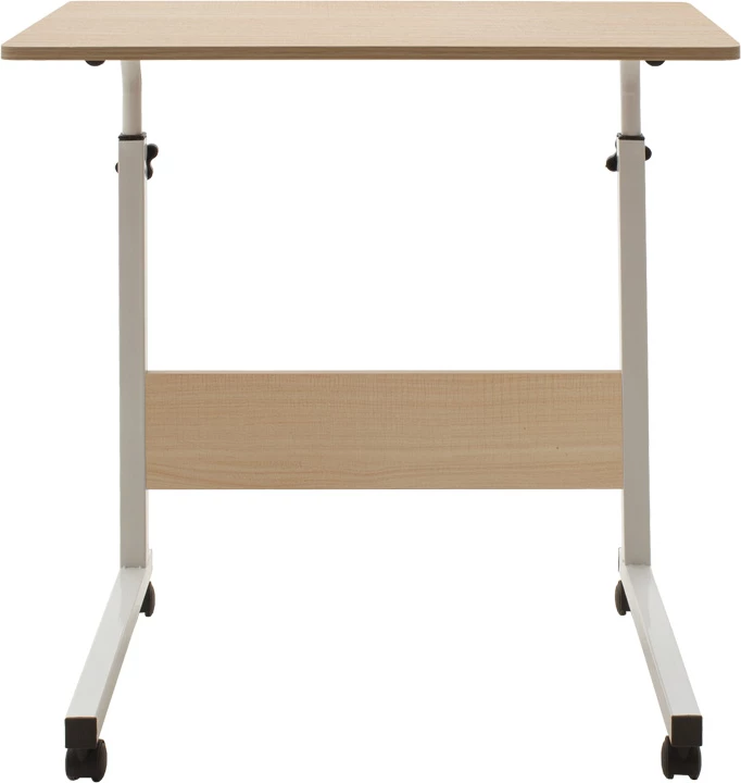 Tavolinë metalike për kompjuter Piper MDF, ngjyrë lisi të çelur, 60x40x69-90cm