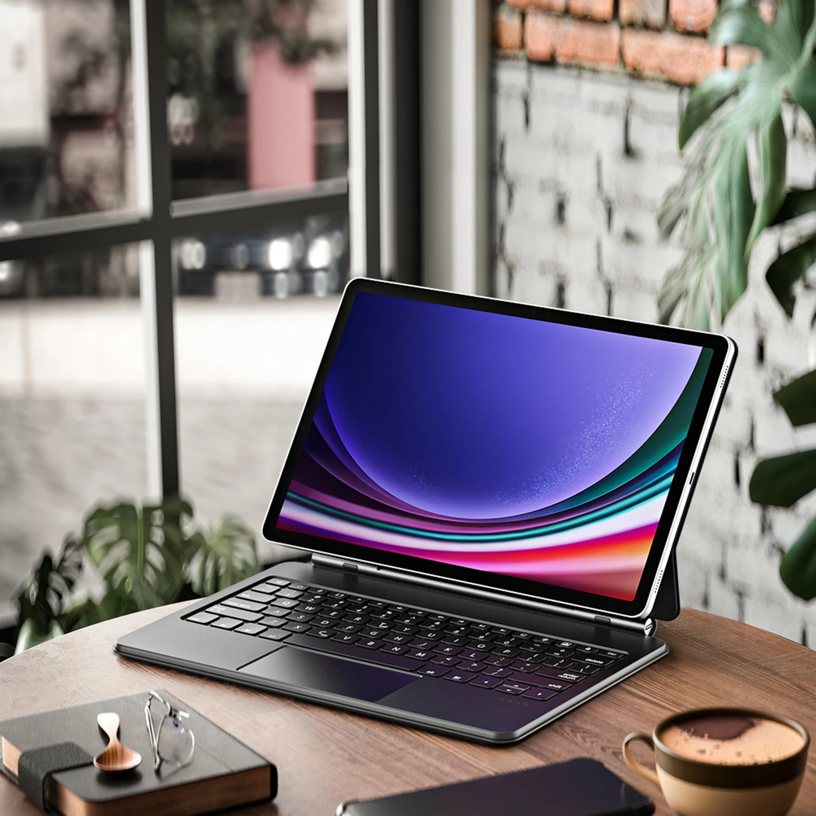 Mbështjellës me tastierë Bluetooth Dux Ducis MK Series për Samsung Galaxy Tab S9+, S8+, S7+, i zi