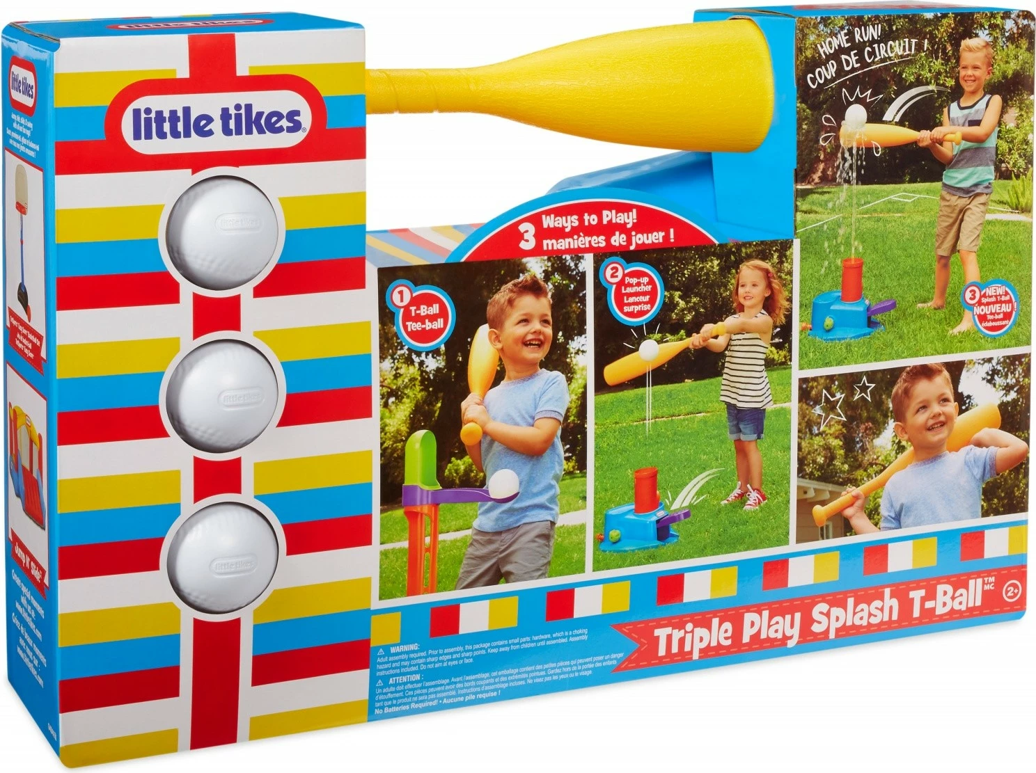Set T-Ball Little Tikes Triple Play Splash, plastikë, shumëngjyrësh, për fëmijë