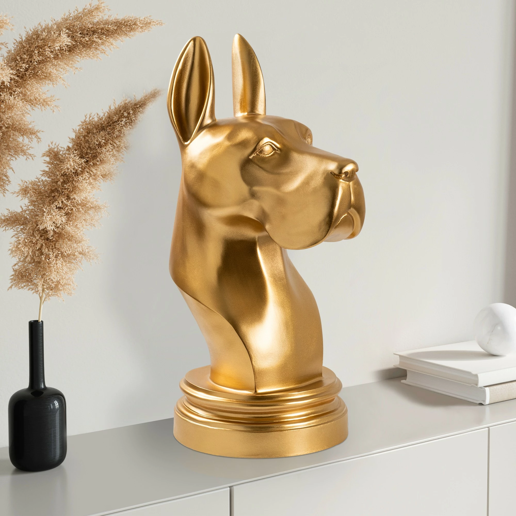 Objekt dekorativ Danua Dog, ngjyrë ari, Evila Originals, 29x34x65cm
