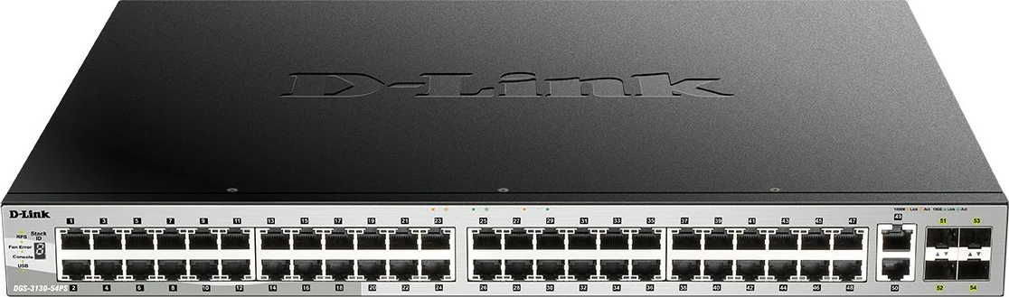 Switch D-Link DGS-3130-54PS/E, 54 porta, PoE, Gigabit, i zi
