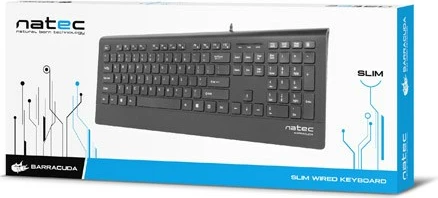 Tastierë Natec BARRACUDA, USB, 104 taste, e zezë