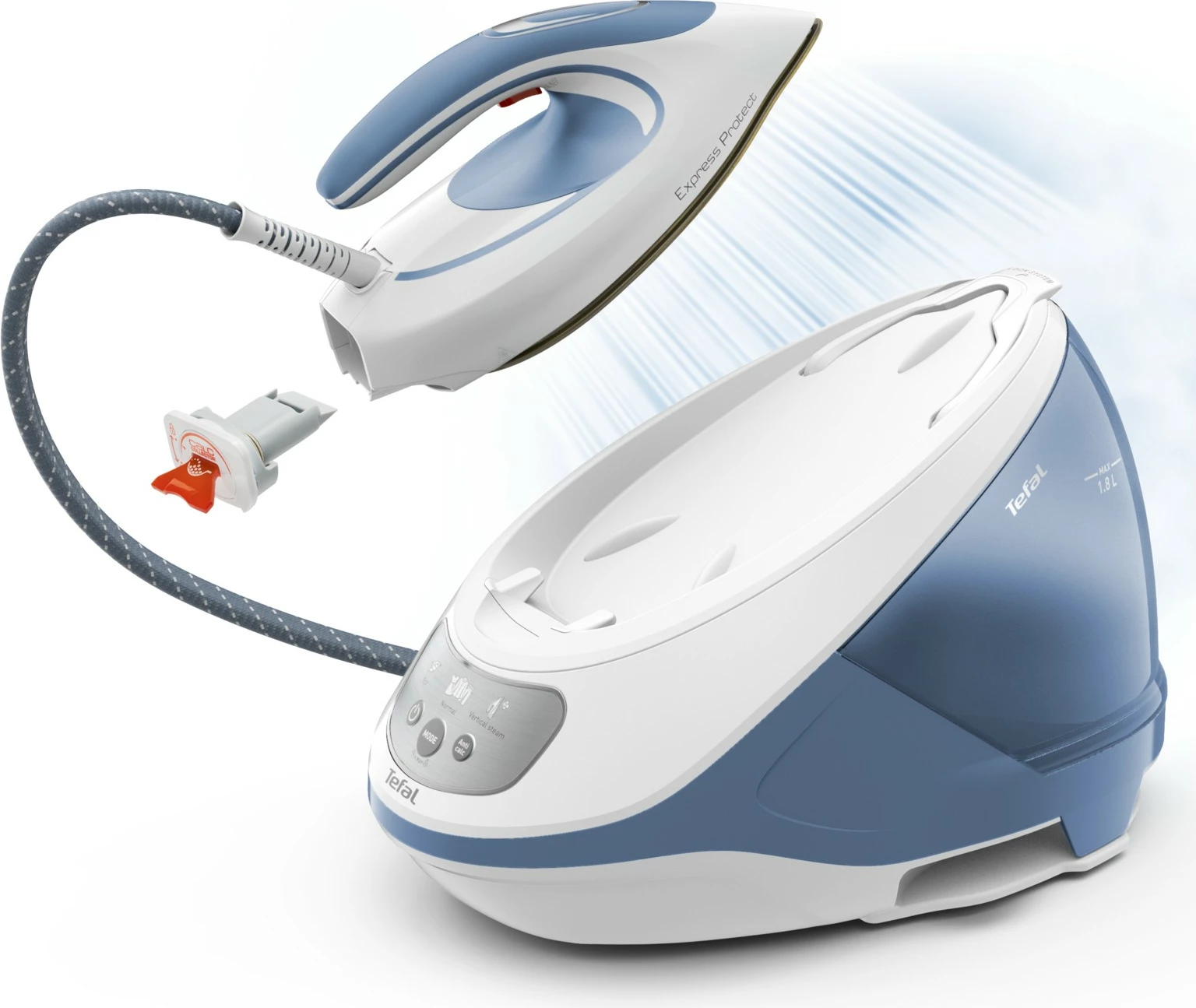 Hekur Tefal Express Protect SV9202, 2800 W, 1.8 L, Bardhë, Kaltër