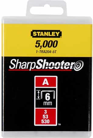 Kapëse stapleri Stanley SharpShooter TRA204-5T A 6 mm, 5000 copë