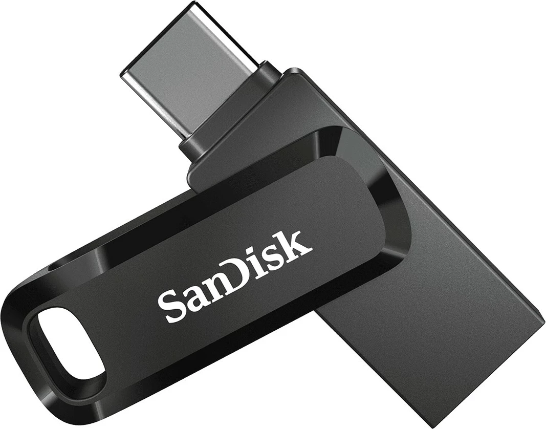 USB SanDisk Ultra Dual Drive Go, 64 GB, USB Type-A / USB Type-C, 3.2 Gen 1, e zezë