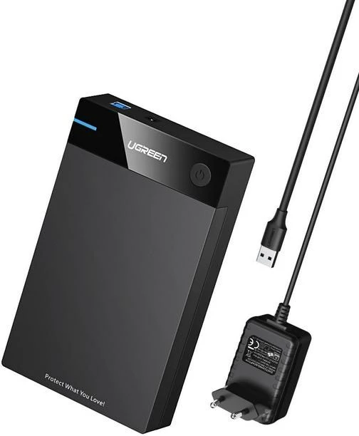 Kasë UGREEN 3.5'' për HDD/SSD, USB 3.0, e zezë