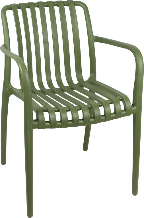 Karrige për kopsht Zoi, ngjyrë e gjelbër e errët, 58.5x54x80cm