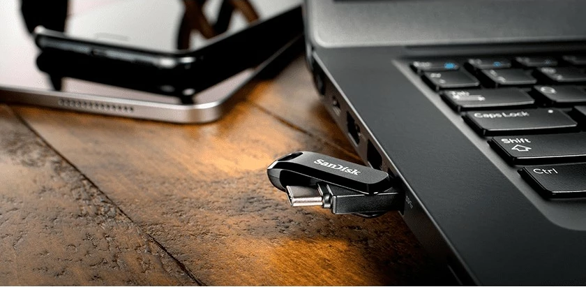 USB SanDisk Ultra Dual Drive Go, 64 GB, USB Type-A / USB Type-C, 3.2 Gen 1, e zezë