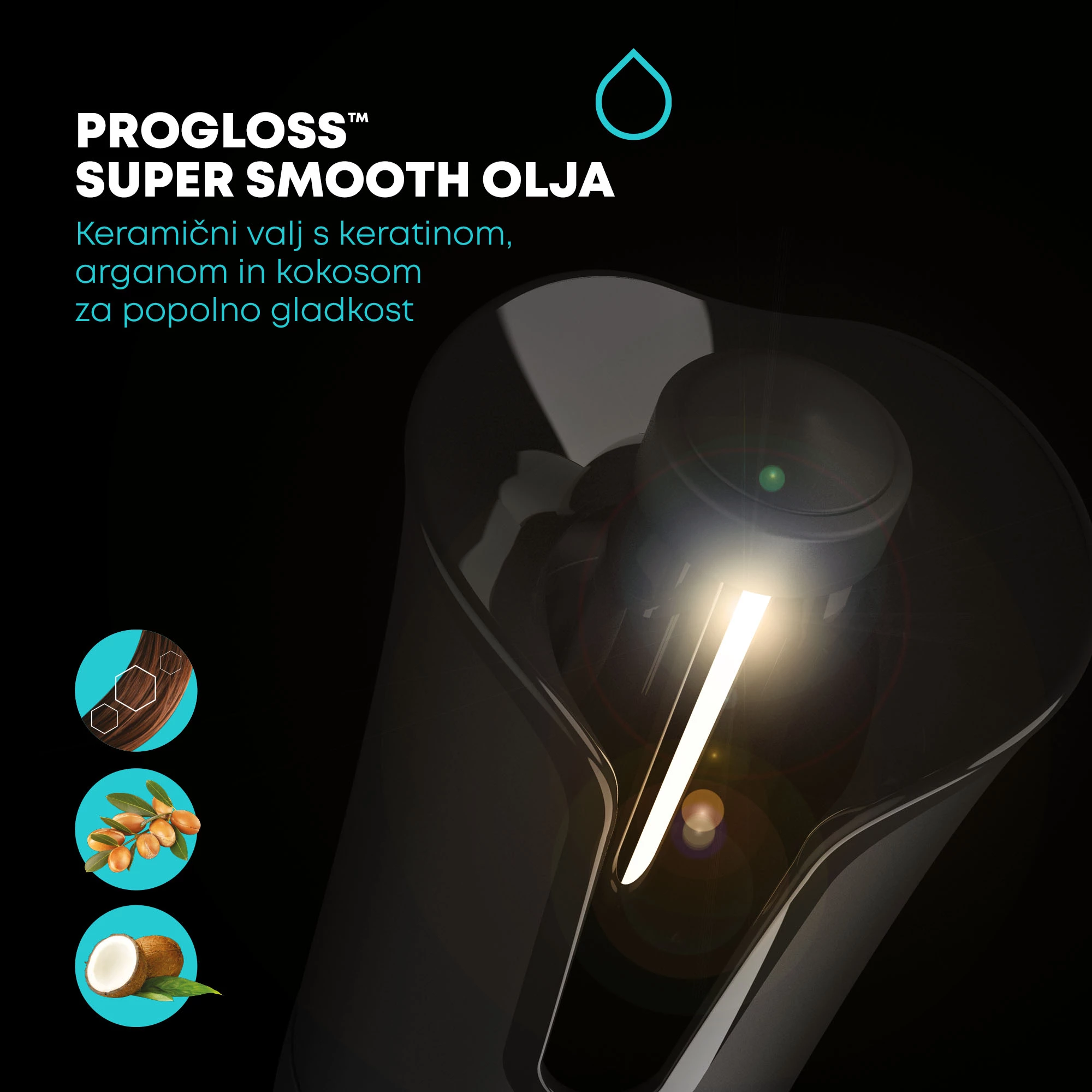 Makinë kaçurrela automatike Revamp Progloss Hollywood Curl CL-2000, 25mm, 150-210°C, me rrotullim majtas/djathtas, e zezë, me mbështetëse silikoni