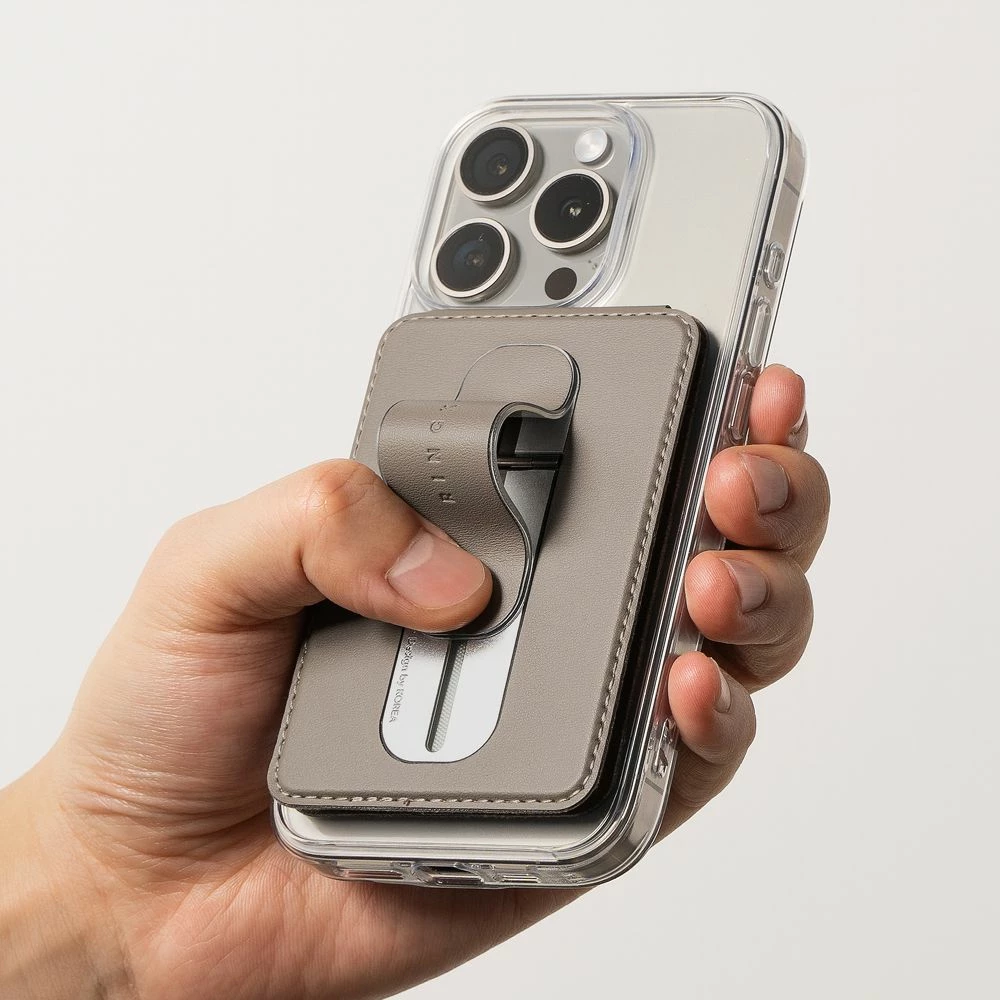 Mbajtës kartelash me magnet Ringke Wallet Slide Grip MagSafe, i zi