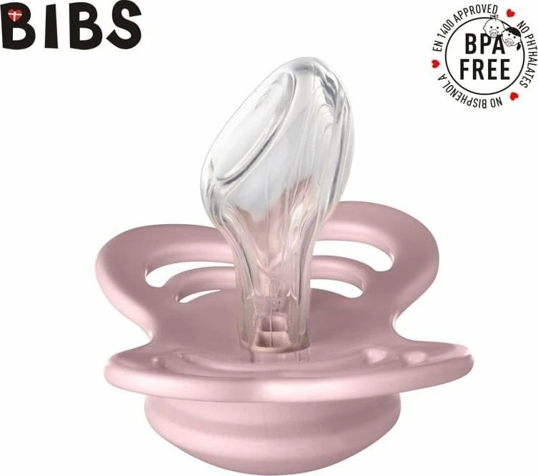 Biberon Bibs Couture M silikon ortodontik, pink plum