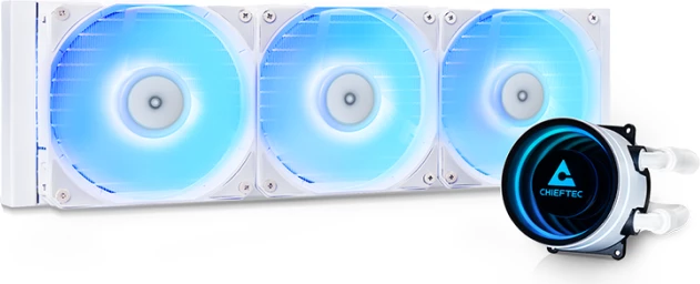 ftohës uji AIO për CPU, Chieftec Iceberg 360, CLC-360-RGB-W, radiator 360mm, A-RGB/PWM, 3x120mm, e bardhë
