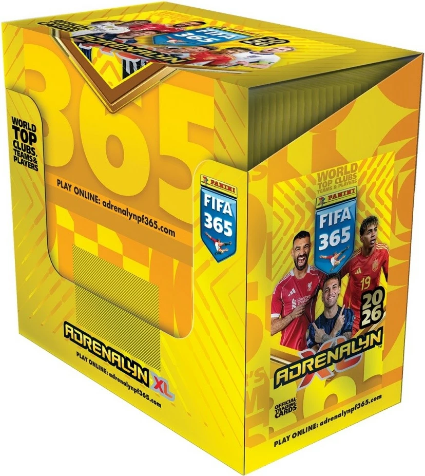 Set kartash koleksionuese Panini FIFA 365 Adrenalyn XL 2026, 50 pako, për futboll