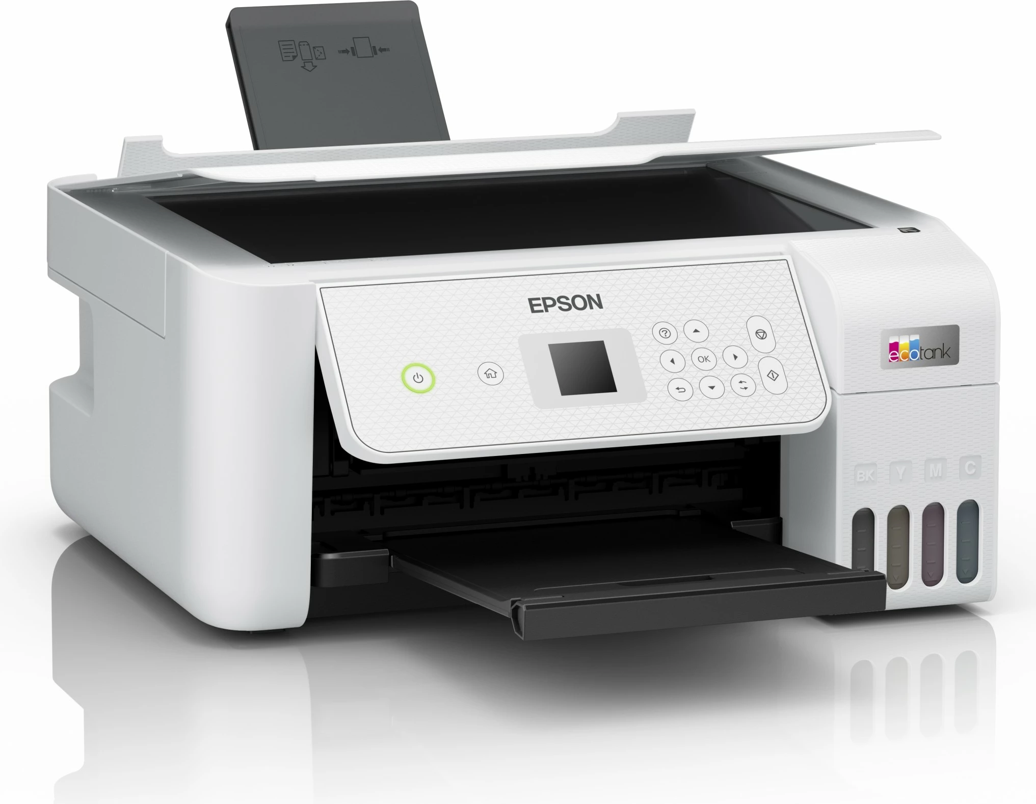 Printer multifunksional Epson EcoTank ET-2876, inkjet, Wi-Fi, i bardhë